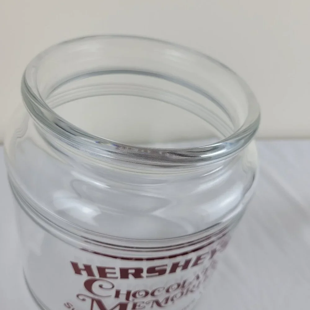 Vintage Hershey’s Chocolate Memories Sweets Treats 1895 Glass cookie jar Lid 90s - Picture 4 of 16